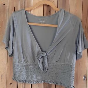 American Eagle Front Tie Crop Top